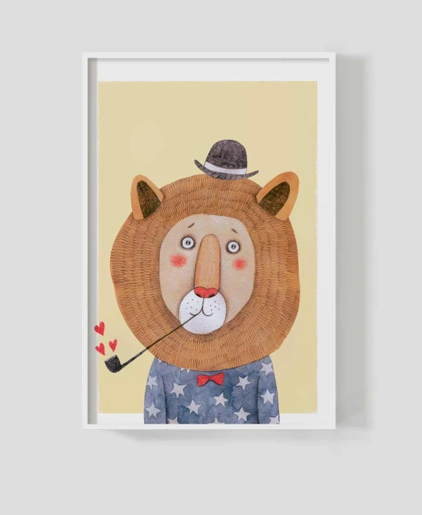 obraz na ścianę lew