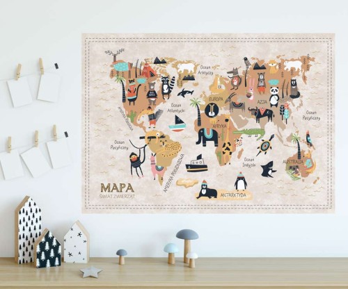 mapa-ze-zwierzatkami-dla-dzieci-plakat-vintage-retro-dwiesiostry-miezielinscy