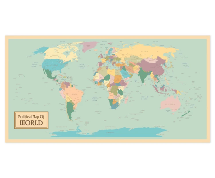 Mapa-polityczna-zestaw-fototapeta-kolory-na-sciane-duza-tapeta-plakat-do-salolnu