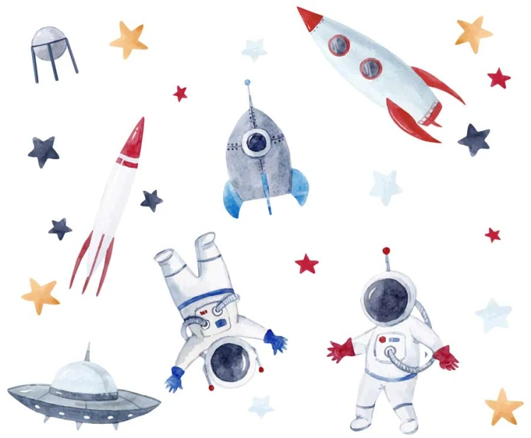 Kosmos-astronauci-naklejki-na-sciane-do-pokoju-chlopiecego-statek-kosmiczny-rakieta-gwiazdki