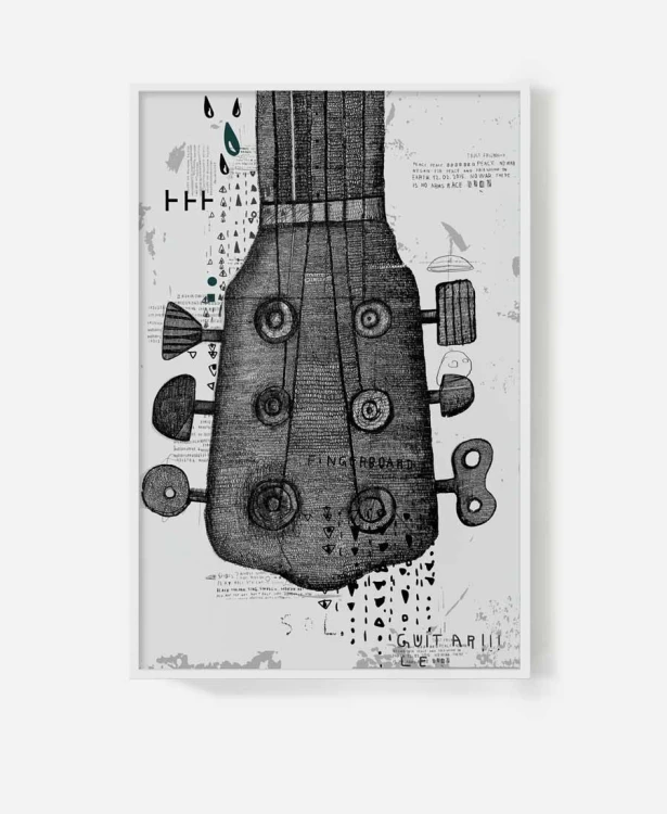 gitara-czarnobiala-grafika-szara-do-nowoczesnego-wnetrza-muzyka-plakat-obaz-rama-biala