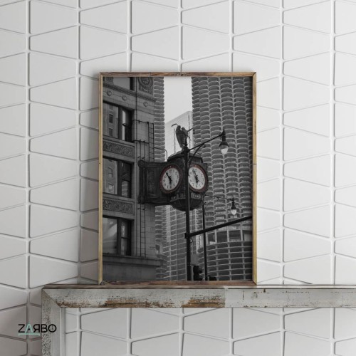 zegar-chicago-nowy-jork-obraz-miasto-architektura-budynkow-plakat-na-scianie-z-betonu