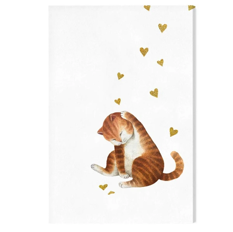 cats-koty-w-kwiatku-kotki-slodkie-dla-dzieci-na-sciane-obraz-rudy-kot-serduszka-zlote.jpg
