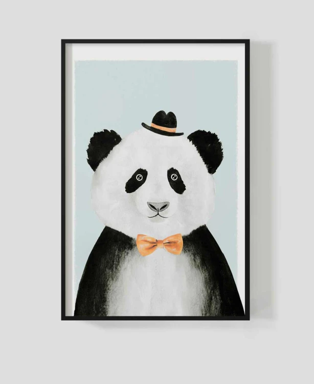 obraz na ścianę panda w ramce