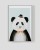 obraz na ścianę panda w ramce srebrnej